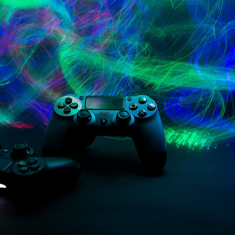 neon controller close-up