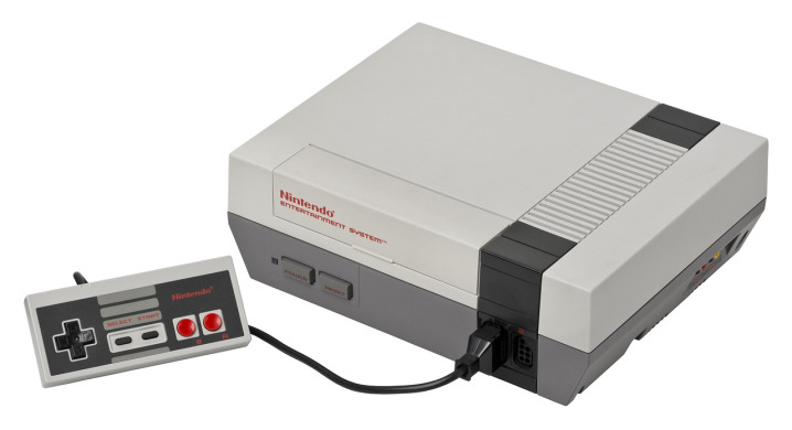 retro nes controller close-up