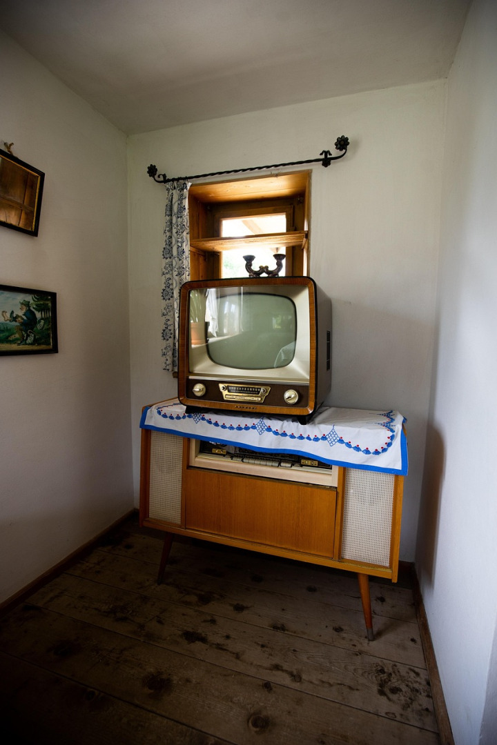 retro crt television glowing screen